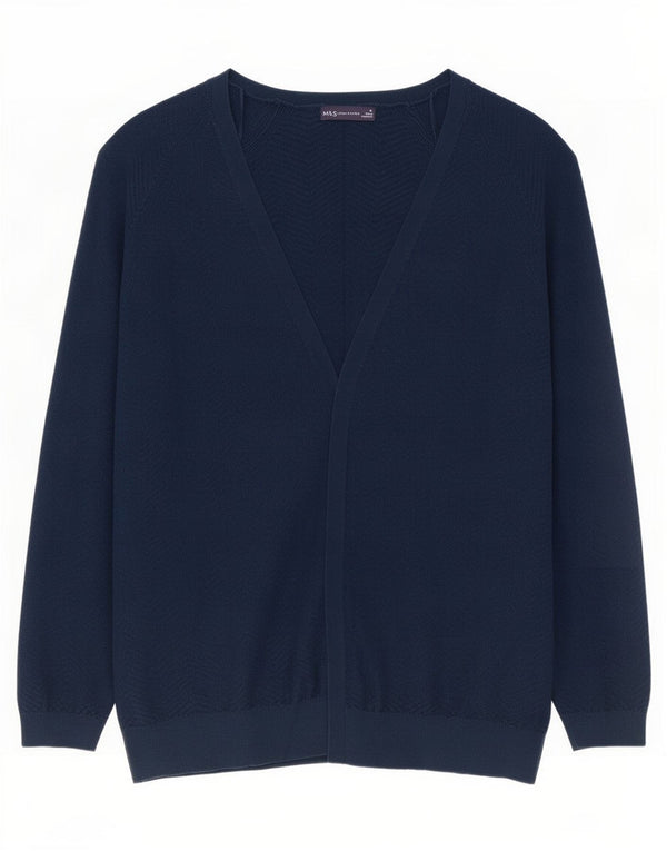 Marks & Spencer Pull cardigan surdimensionné pour femme UK 18 XL Bleu marine