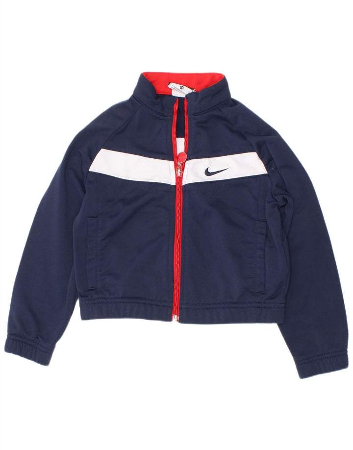 Veste de survêtement Nike pour garçon 3-4 ans XS Bleu marine Colorblock Polyester