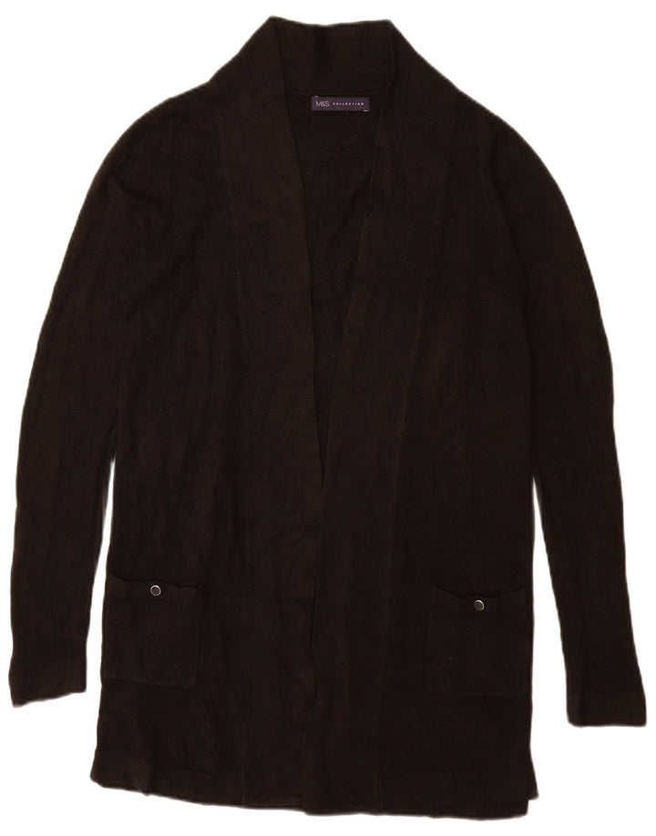 Marks & Spencer Pull cardigan ouvert long pour femme UK 8 Small Noir