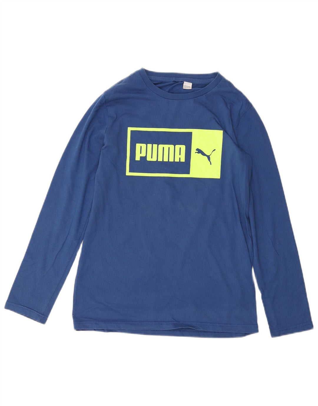 PUMA Haut graphique à manches longues pour hommes, petit coton bleu