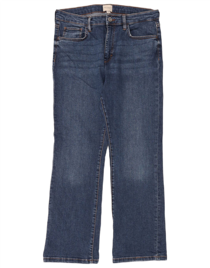 French Connection Jean droit pour femme UK 12 Medium W32 L30 Bleu