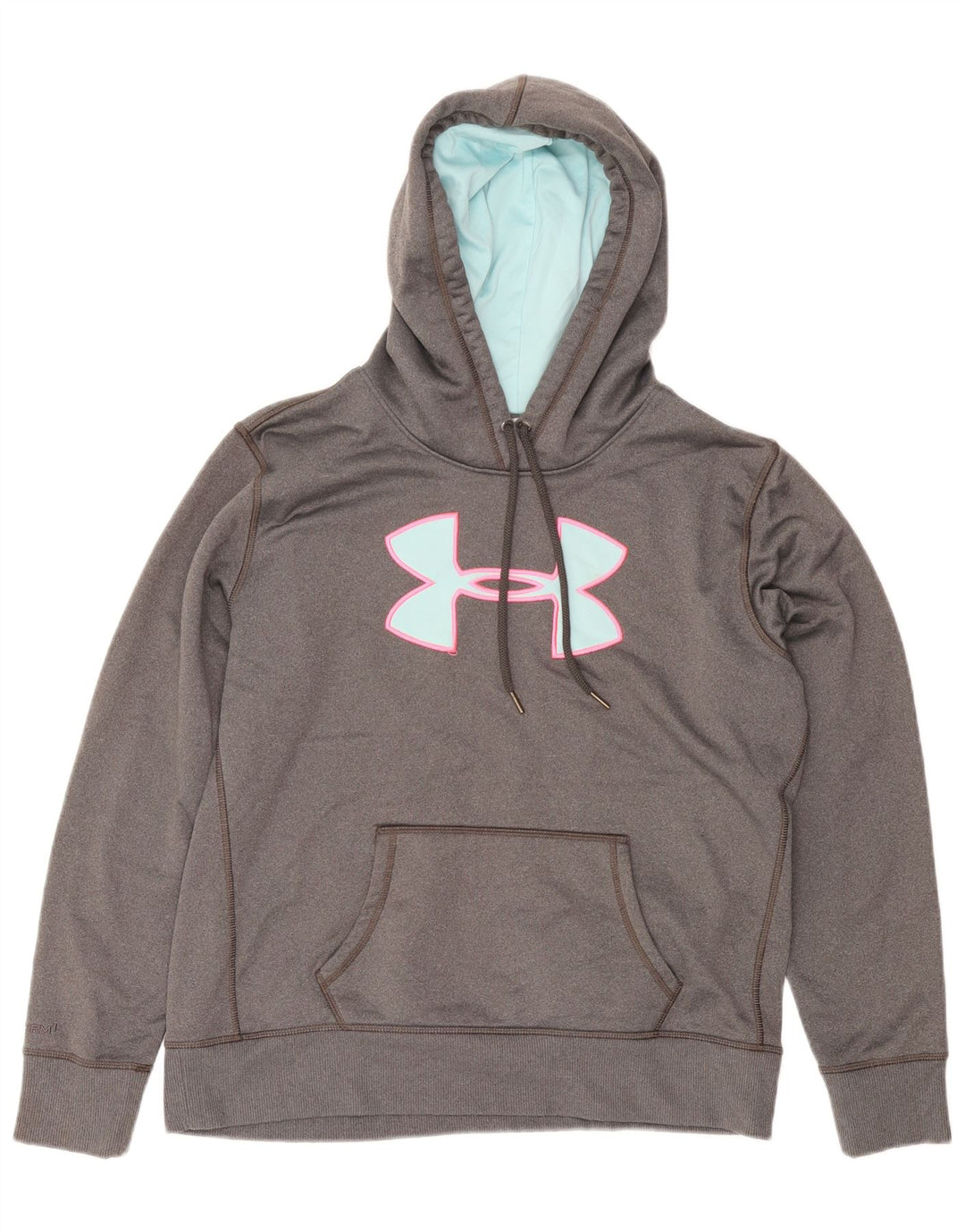 UNDER ARMOUR Pull à capuche graphique pour femme UK 16 Large Gris
