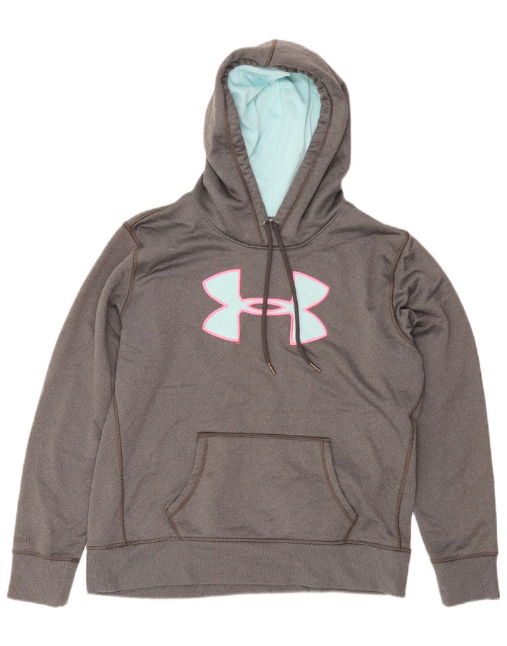 UNDER ARMOUR Pull à capuche graphique pour femme UK 16 Large Gris