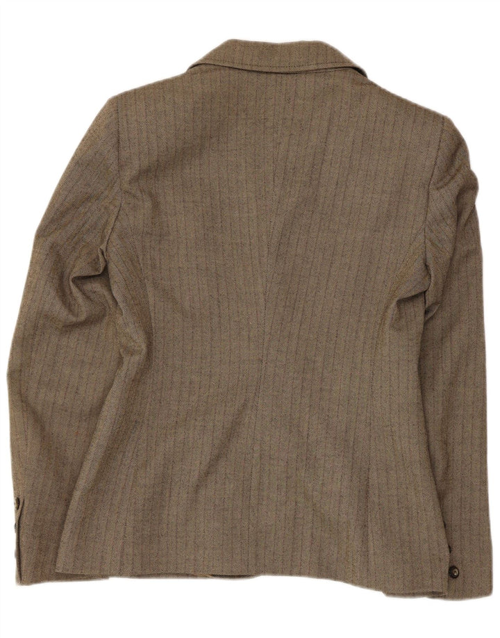 Mila Schon Veste blazer à 2 boutons pour femme IT 42 Kaki moyen à chevrons