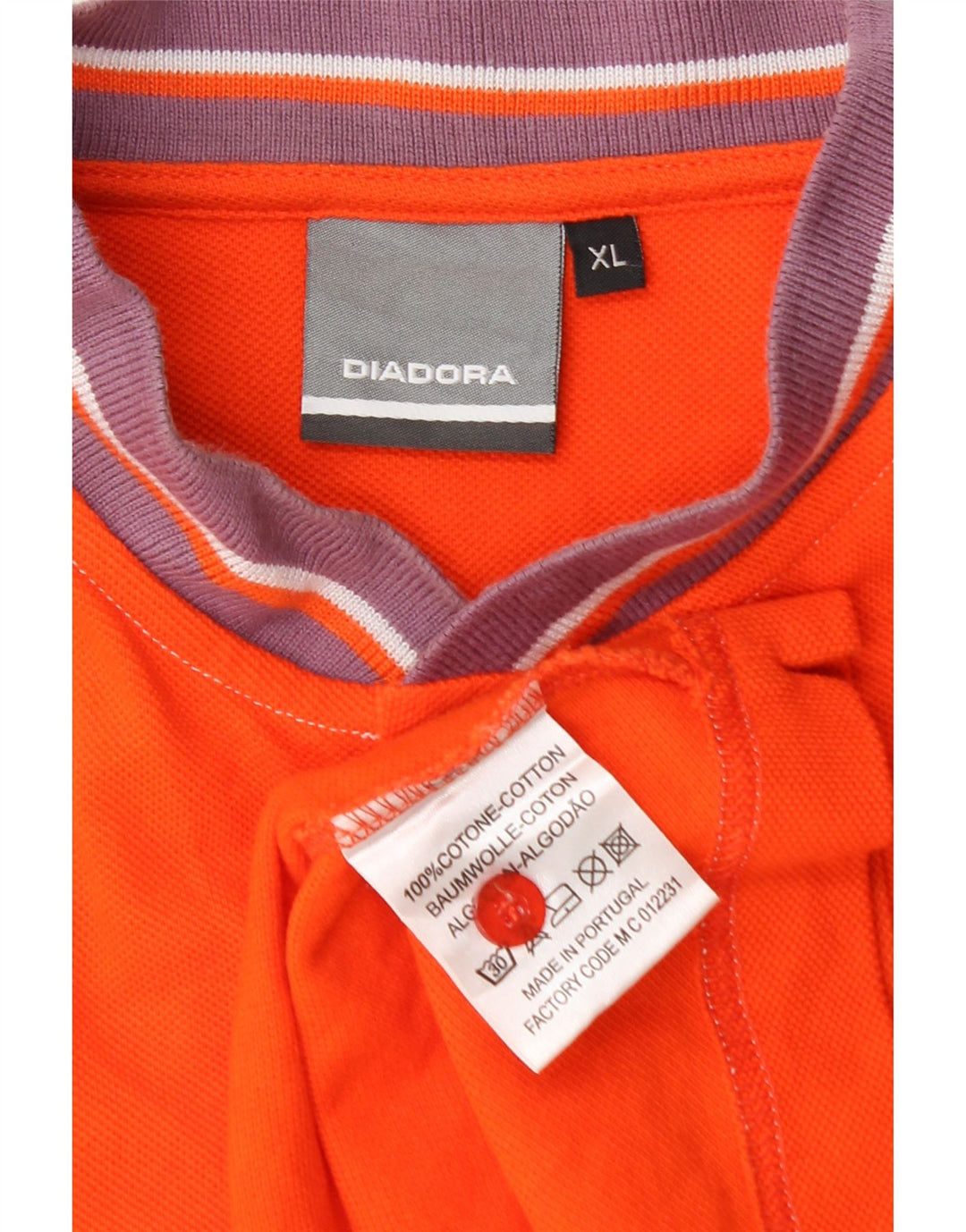 Diadora Polo Homme XL Orange Coton