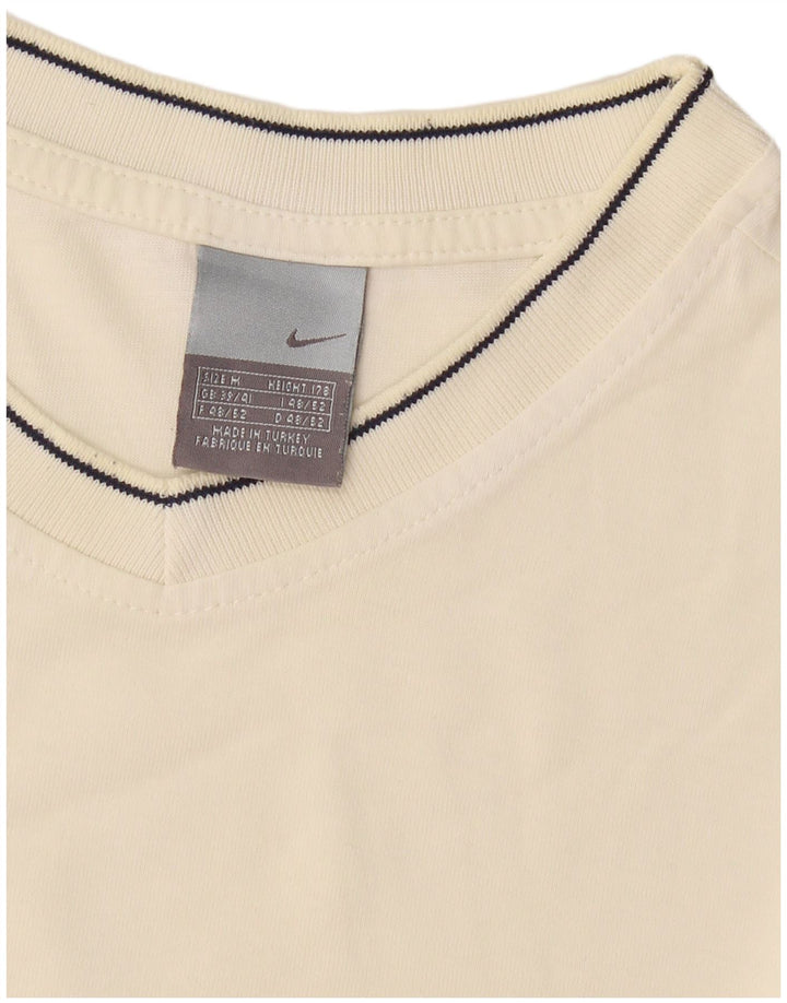 NIKE Mens T-Shirt Top UK 39/41 Medium Off White