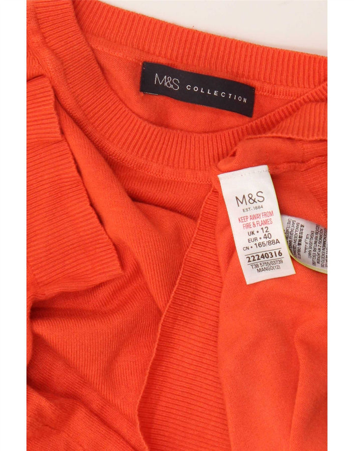 Marks & Spencer Pull ras du cou pour femme UK 12 Orange moyen