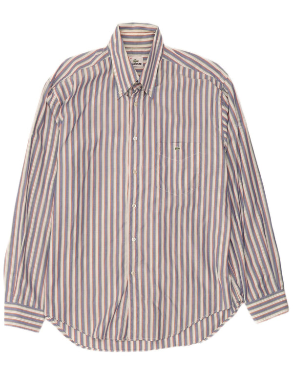 Lacoste Chemise Homme Taille 42 Grand Gris Rayé