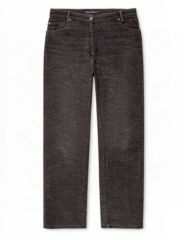 Conte of Florence Pantalon décontracté droit pour femme IT 44 Medium W30 L32 Gris