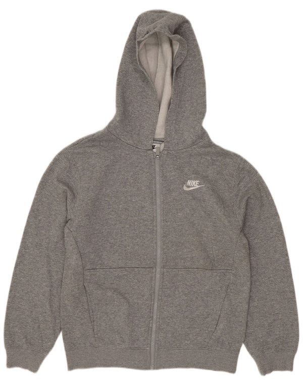 Nike Garçon Zip Sweat à capuche Pull 12-13 ans Grand Gris Moucheté Coton