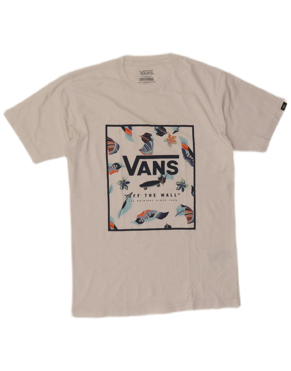 Vans T-shirt graphique coupe classique pour hommes, petit coton blanc