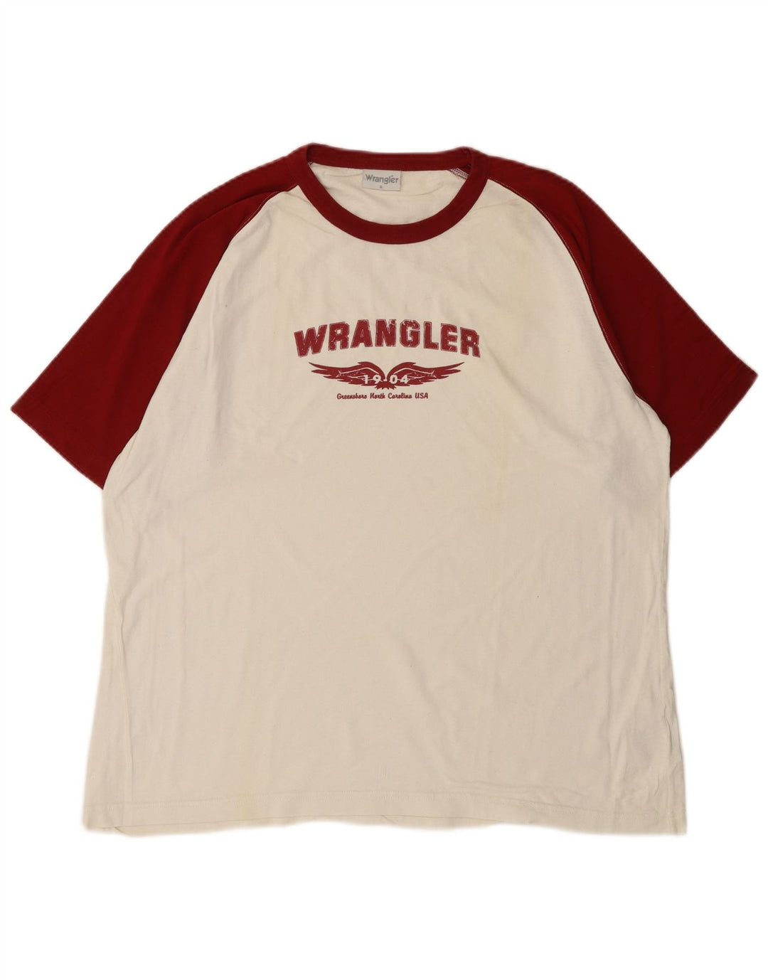 WRANGLER T-shirt graphique pour homme XL en coton color block blanc