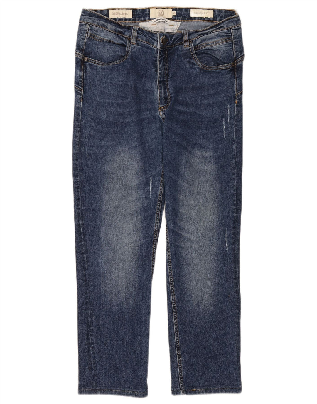 Dack's Jean court pour femme EU 46 XL W34 L25 Bleu Coton