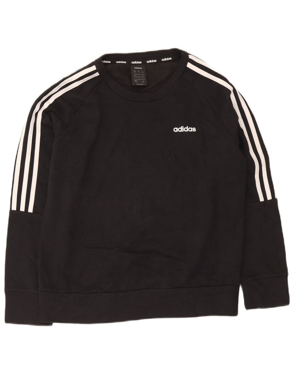 Adidas Sweat-shirt coupe ample pour femme UK 12/14 en coton noir moyen