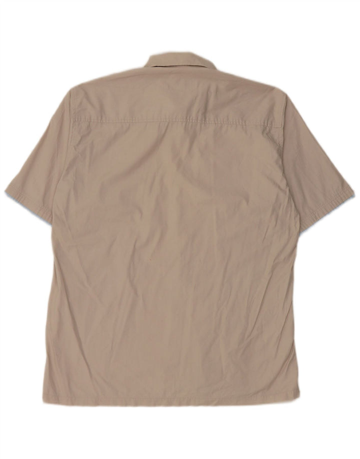 Pringle Chemise à manches courtes pour homme Taille 15,5 Coton gris moyen