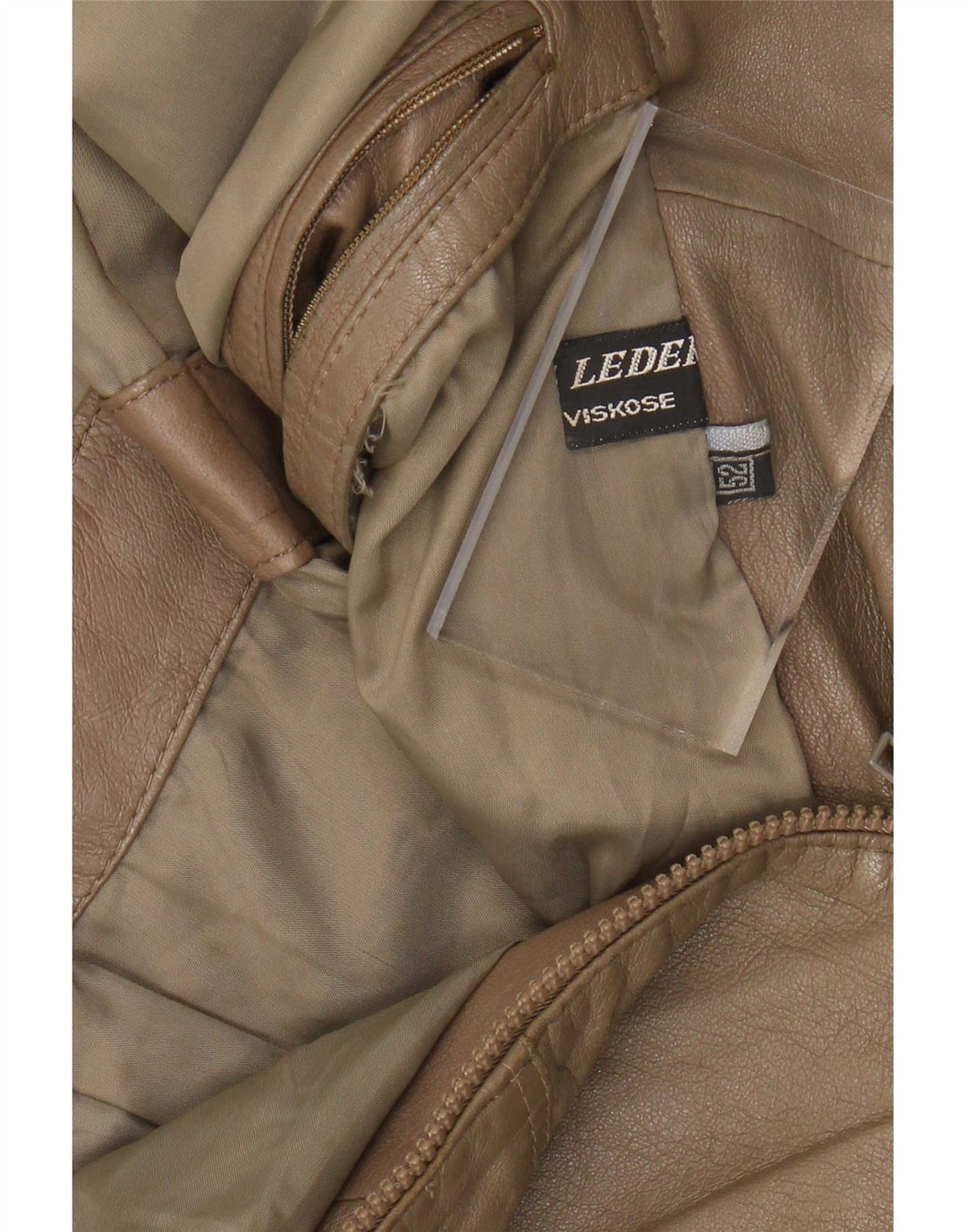 VINTAGE Veste en cuir homme UK 38 Cuir marron moyen