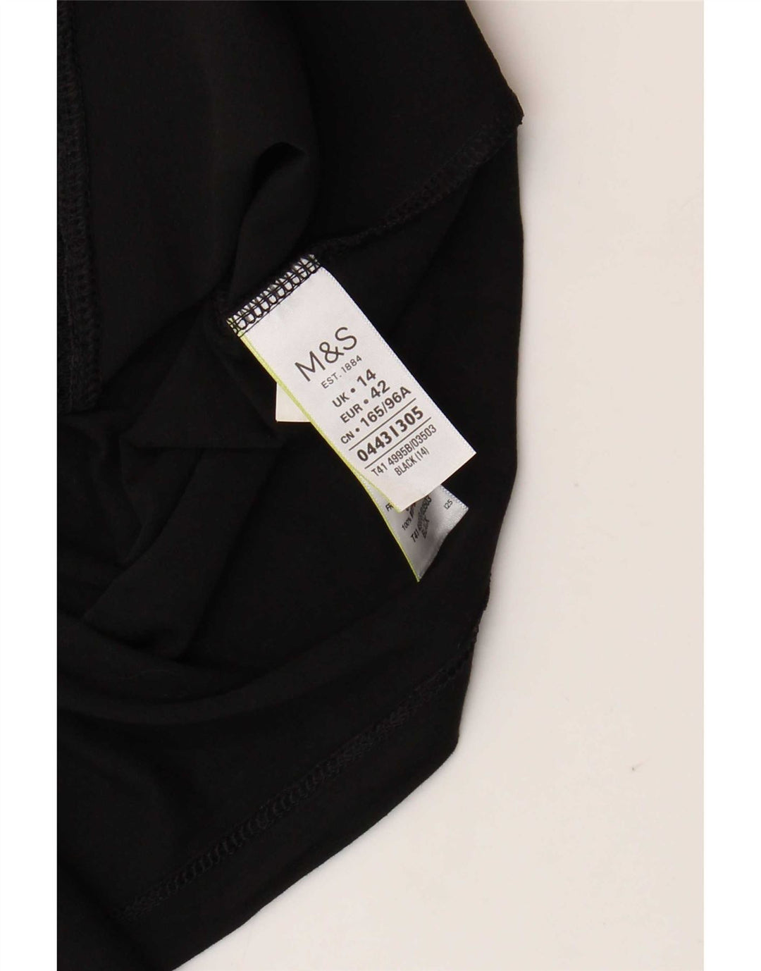 Marks & Spencer Chemisier pour femme UK 14 Large Noir Viscose