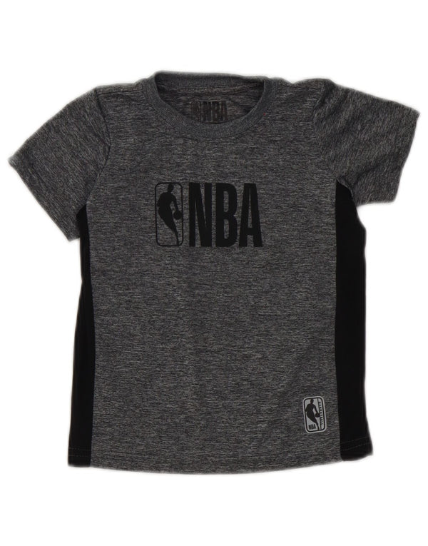 NBA T-Shirt Graphique Garçon 2-3 Ans Gris Colorblock Polyester