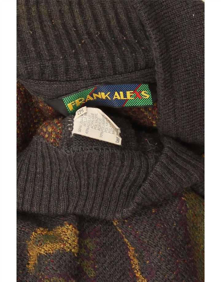 Frank Alexs Pull Cardigan Homme IT 56 2XL Multicolore Géométrique