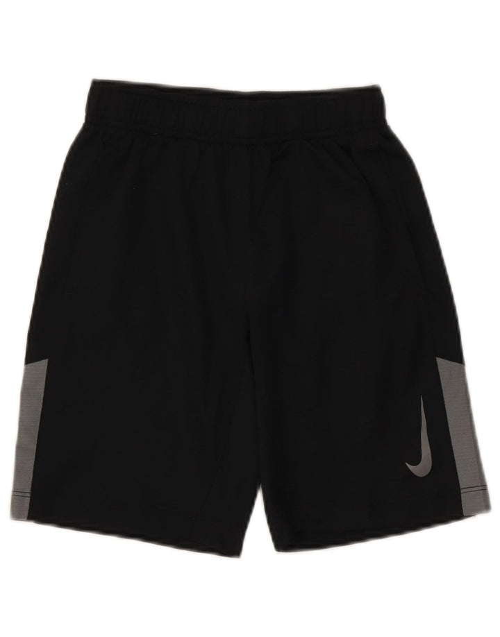 Nike Short de sport Dri Fit pour garçon 8-9 ans Petit Noir Colorblock Polyester