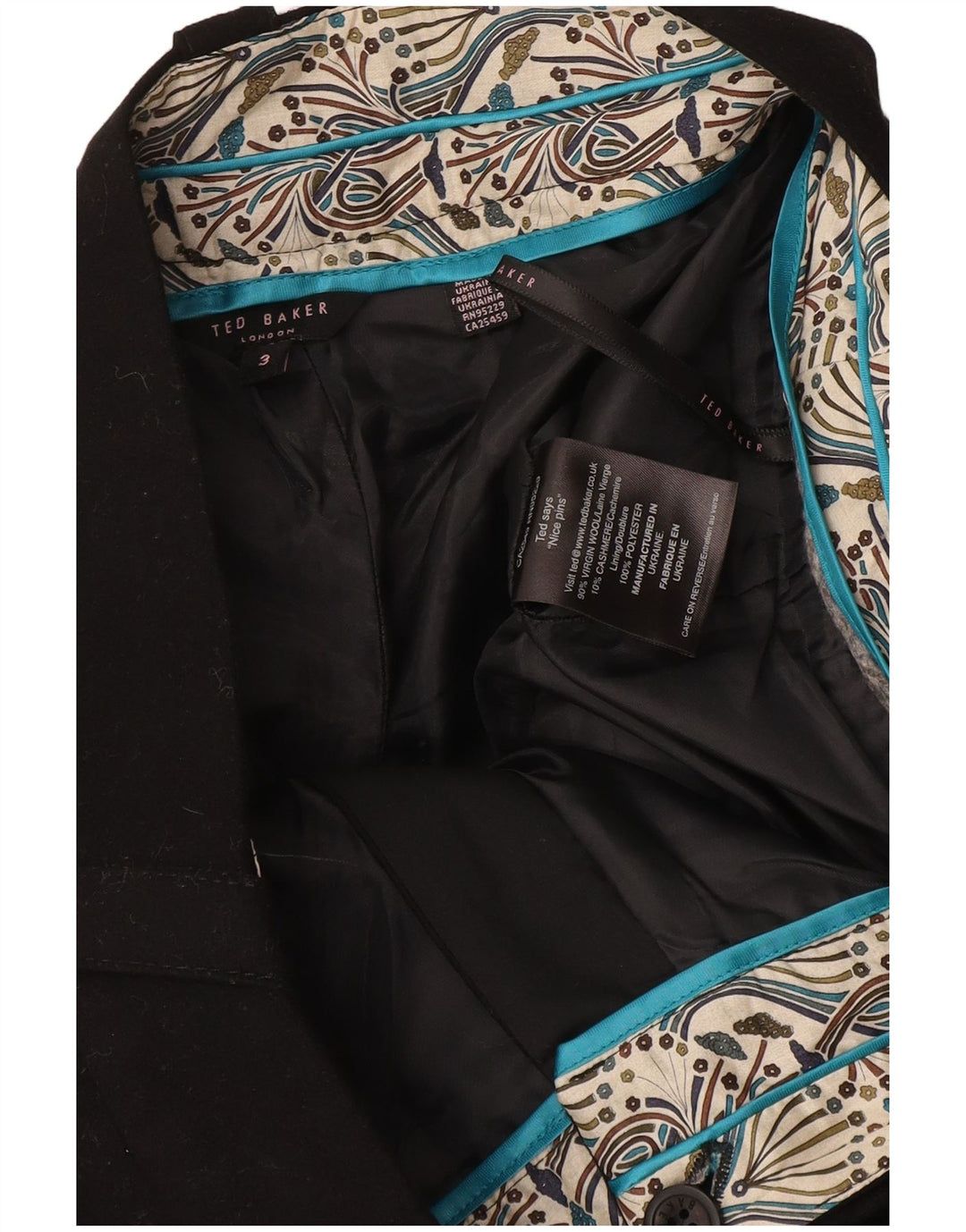 Ted Baker Short décontracté pour femme Taille 3 Medium W34 Noir Polyester