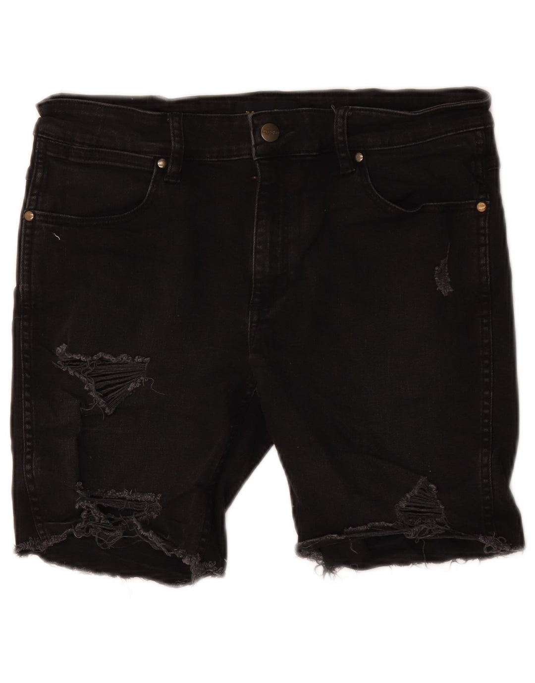 Wrangler Short en jean vieilli pour femme W32 Grand Noir