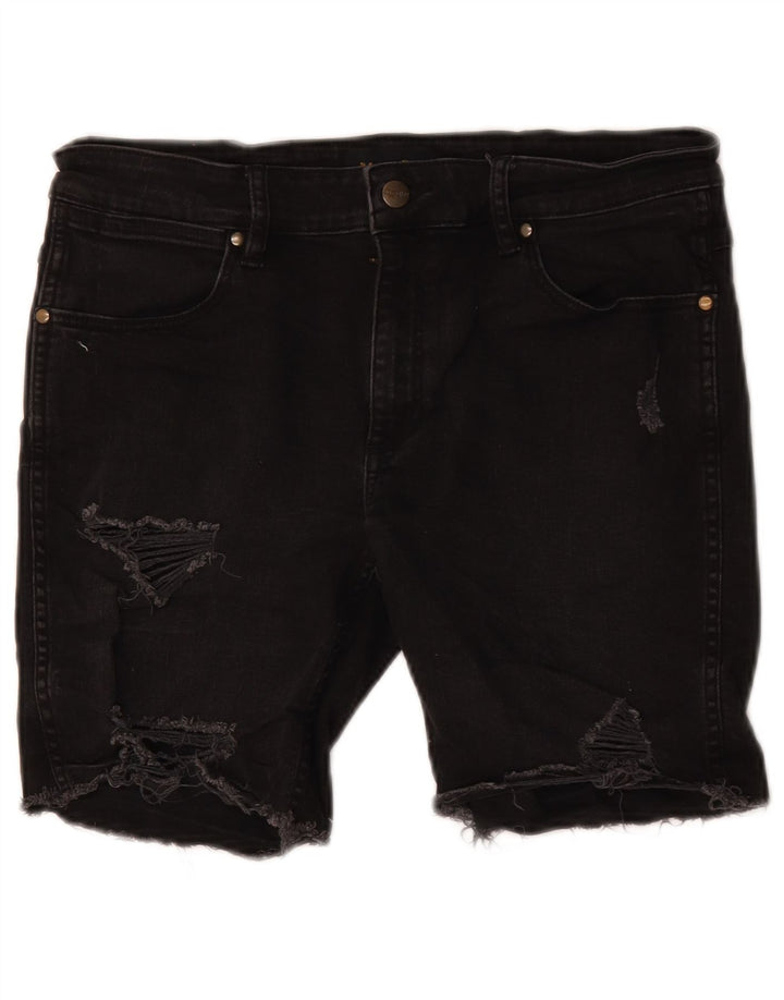 Wrangler Short en jean vieilli pour femme W32 Grand Noir