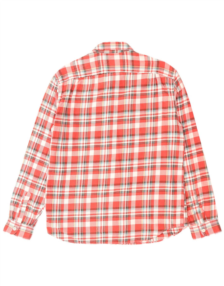 J. CREW Chemise en flanelle pour homme en coton à grands carreaux rouges