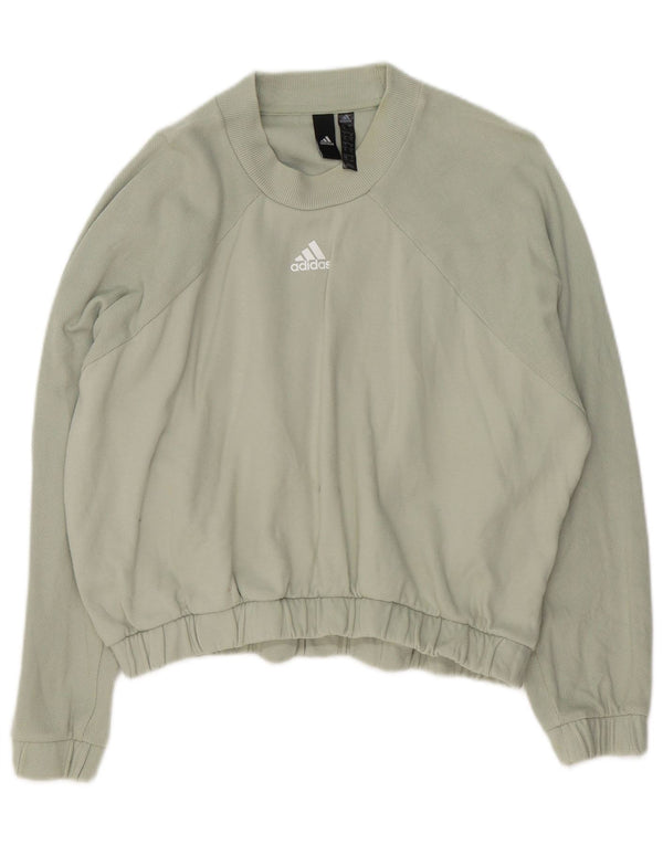 Adidas Sweat-shirt surdimensionné pour femme UK 16/18 Grand coton vert