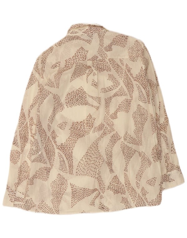 Massimo Dutti Chemise à motif abstrait pour femme EU 38 Petit coton blanc