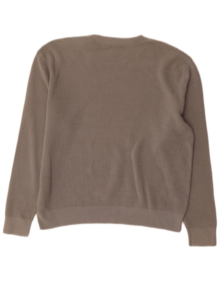 Cos Pull à col rond pour homme en coton gris grand