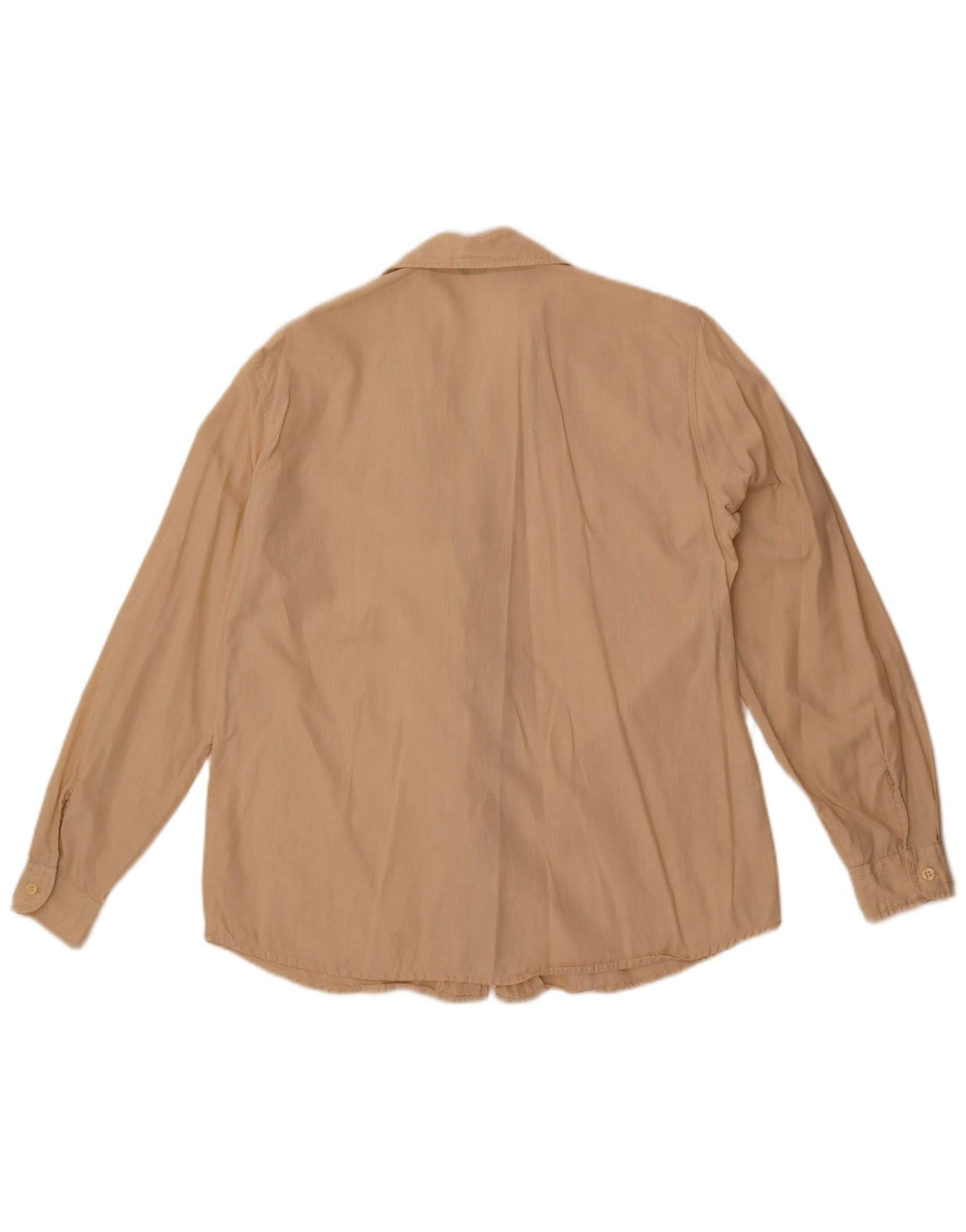 Benetton Chemise Femme UK 14 Coton Beige Moyen