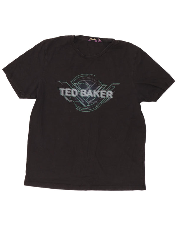 TED BAKER T-Shirt graphique pour hommes taille 6 2XL noir
