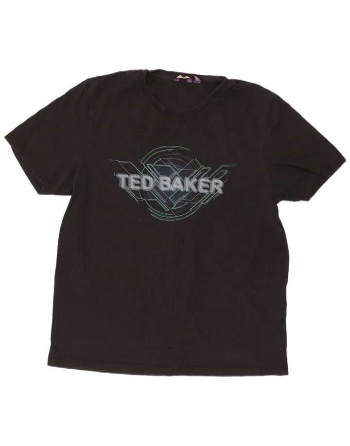 TED BAKER T-Shirt graphique pour hommes taille 6 2XL noir