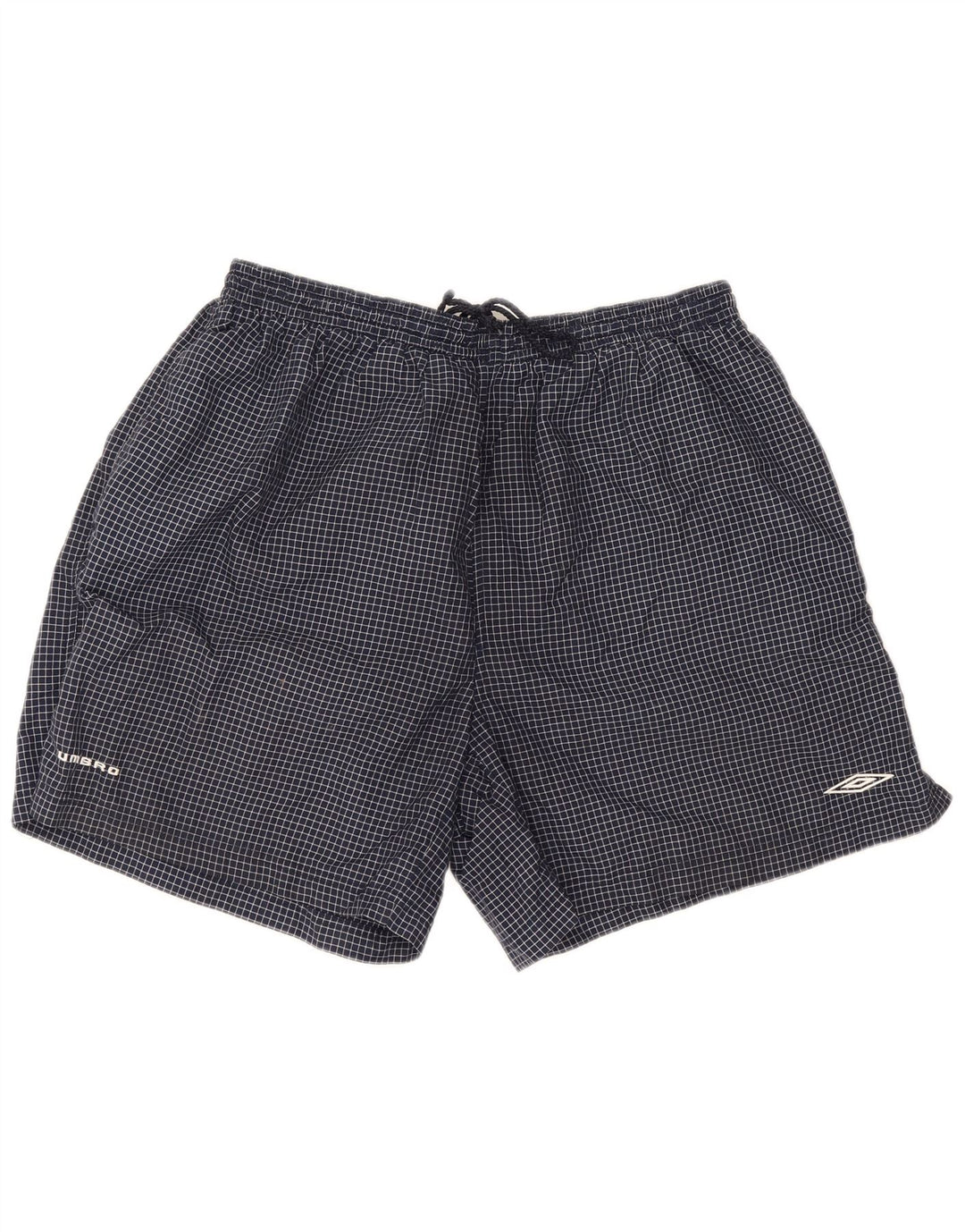 Umbro Short de Sport Homme 2XL Bleu Marine Check Nylon