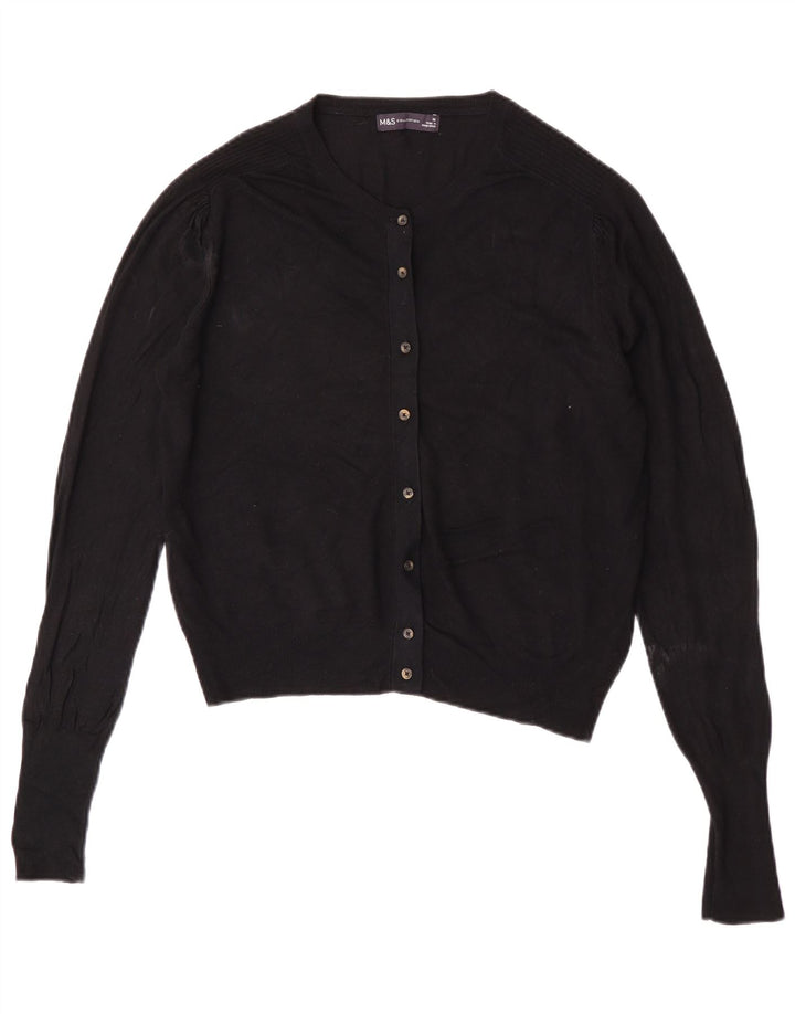 Marks & Spencer Pull cardigan surdimensionné pour femme UK 10 Small Noir