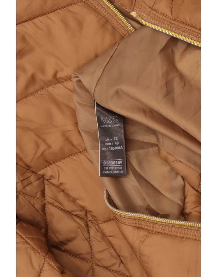 Marks & Spencer Veste matelassée pour femme UK 12 Polyester beige moyen