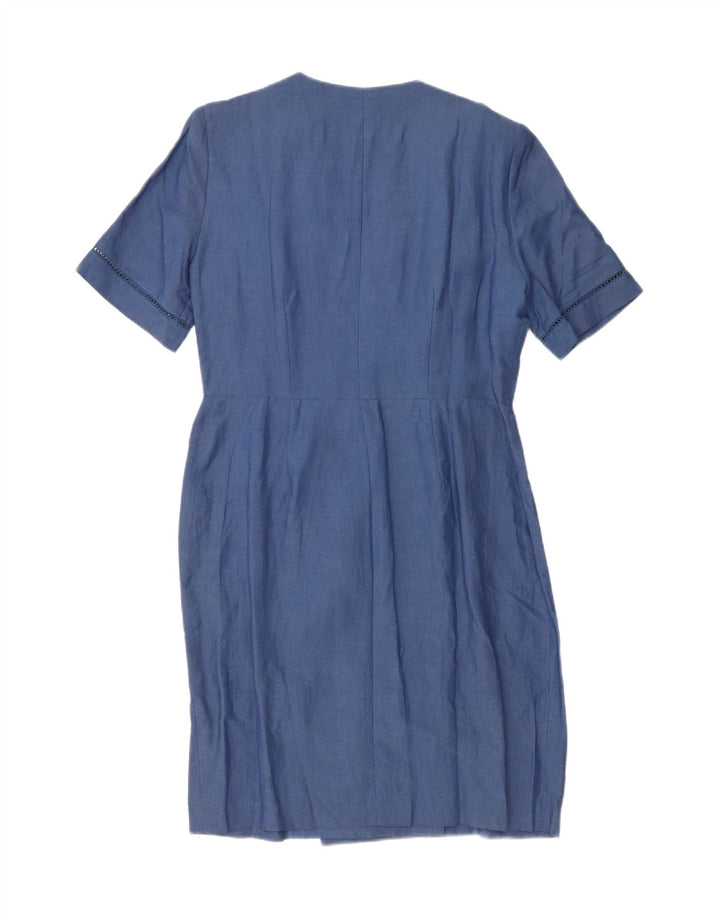 Robe portefeuille femme vintage IT 50 XL Bleu