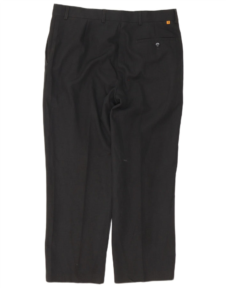 FARAH Pantalon de Costume Droit Homme W36 L28 Noir Polyester
