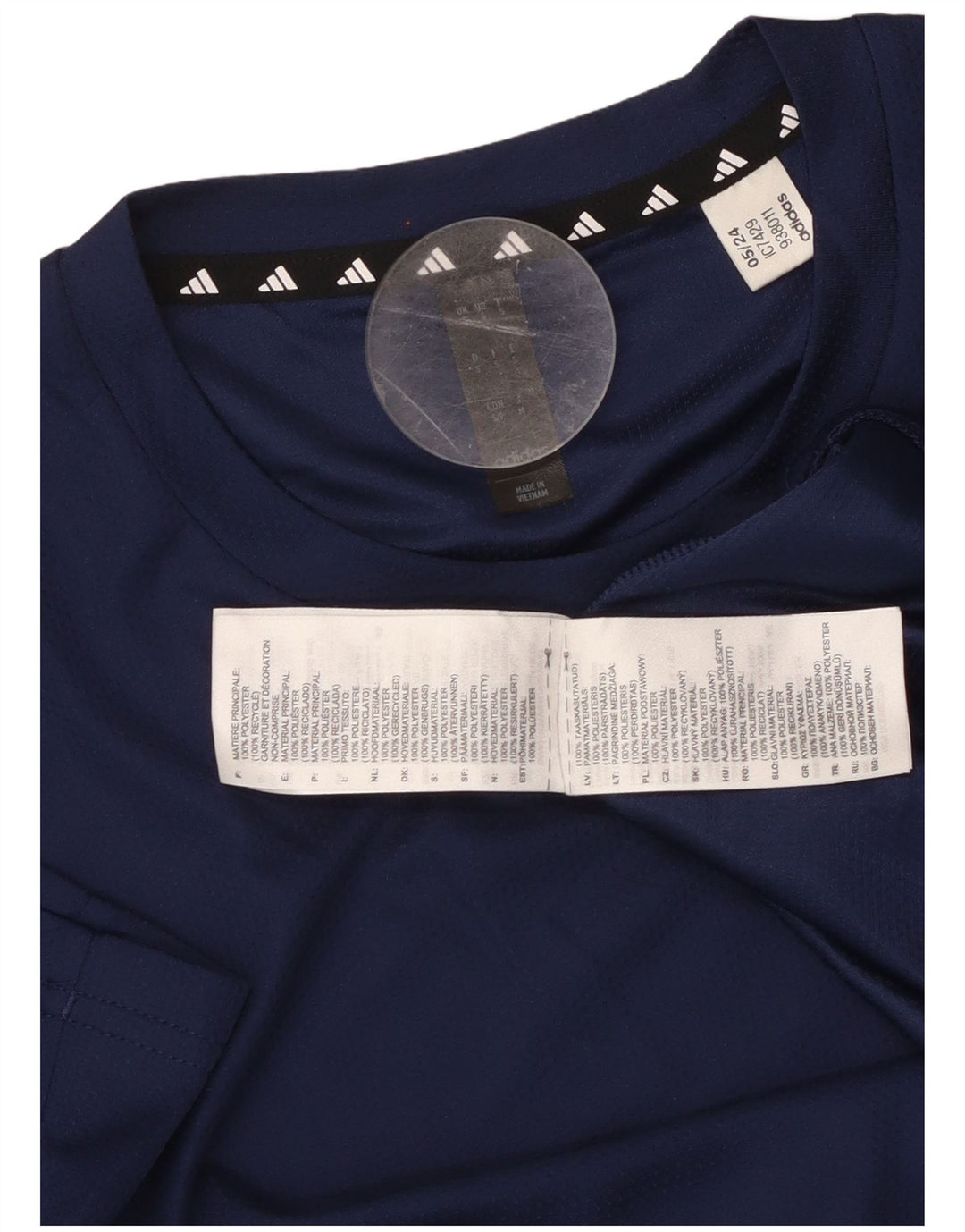 ADIDAS Hommes Aeroready T-Shirt Haut Petit Bleu Marine Polyester