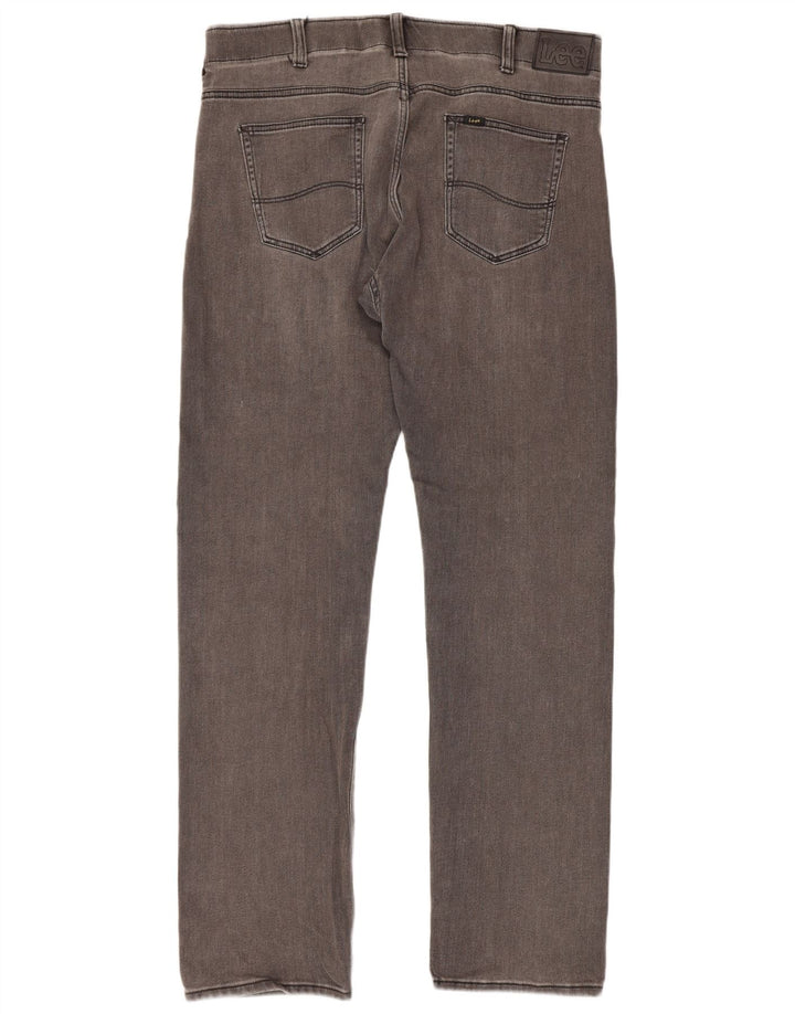 Lee Jean droit coupe slim W36 L34 homme gris coton