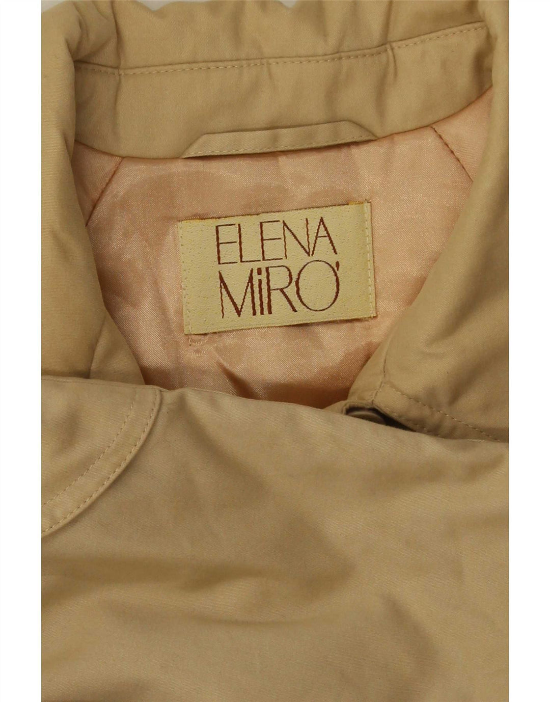 ELENA MIRO Manteau surdimensionné pour femme UK 16 Grand coton beige