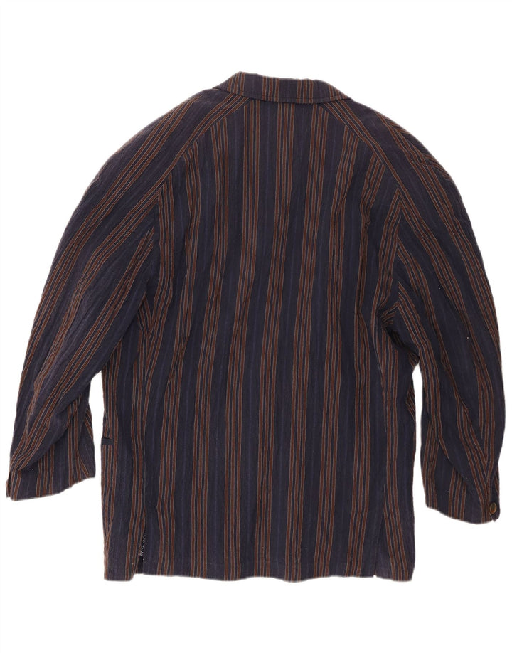 Ciao Veste Blazer Coupe Traditionnelle Homme IT 46 Petit Bleu Marine Rayé