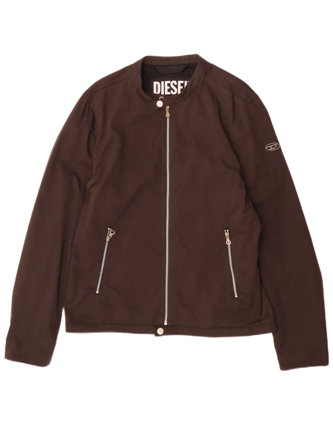 Diesel Veste Bomber Homme UK 40 Large Marron Nylon
