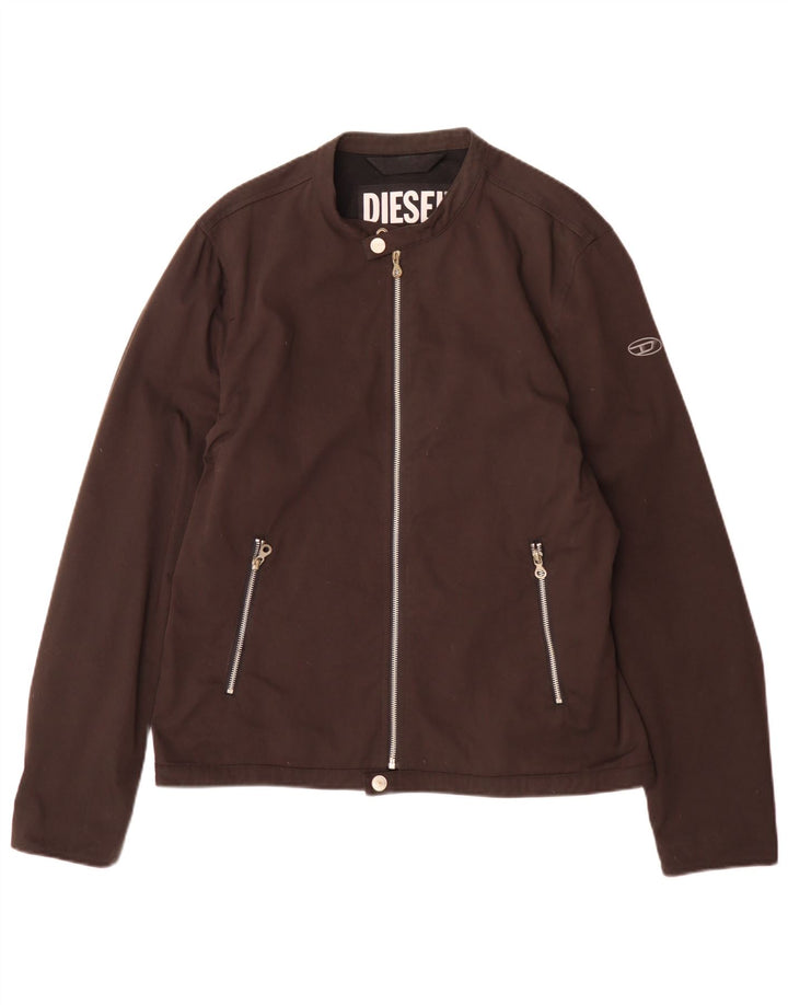 Diesel Veste Bomber Homme UK 40 Large Marron Nylon
