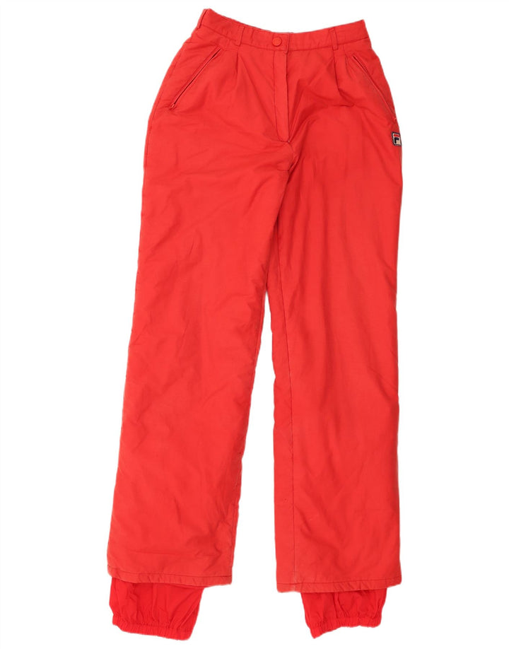 Fila Pantalon de ski pour femme UK 8 Small Rouge Coton