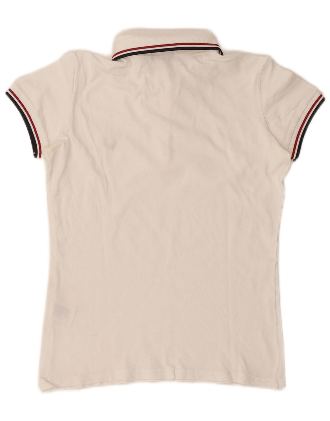 Fred Perry Polo Femme UK 14 Coton Blanc Moyen