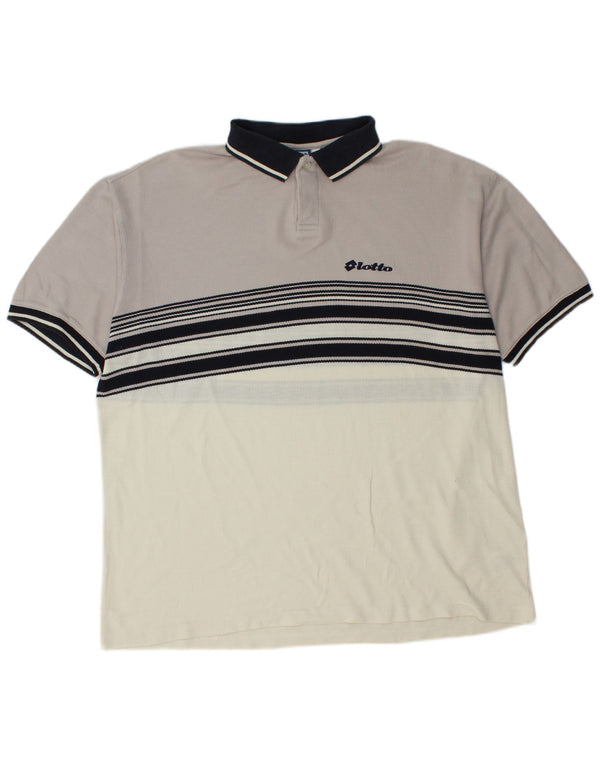 Lotto Polo Homme UK 46/48 3XL Gris Colorblock Coton