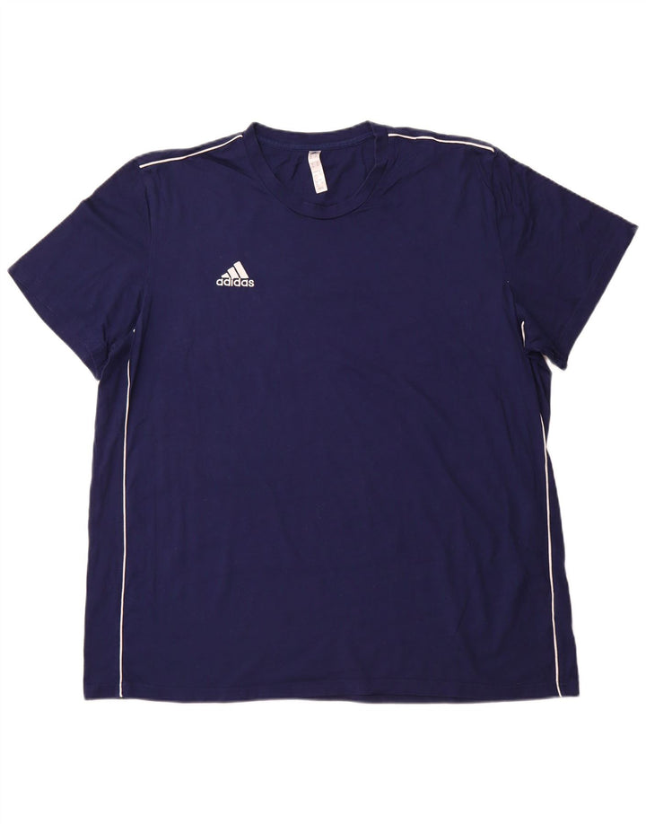 ADIDAS T-Shirt Homme Top 2XL Bleu Marine Coton