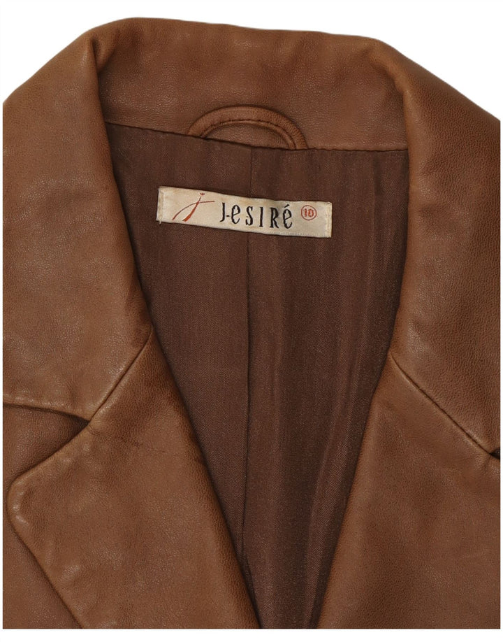 Jesire Veste en cuir pour femme UK 10 Small Marron